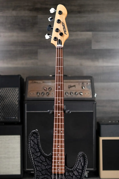 Peavey USA Foundation Electric Bass with Tooled Leather Cover and Hardshell Case - Used