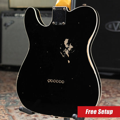 Fender Custom Shop 1960 Telecaster Custom Electric Guitar - Faded Black with Hardshell Case