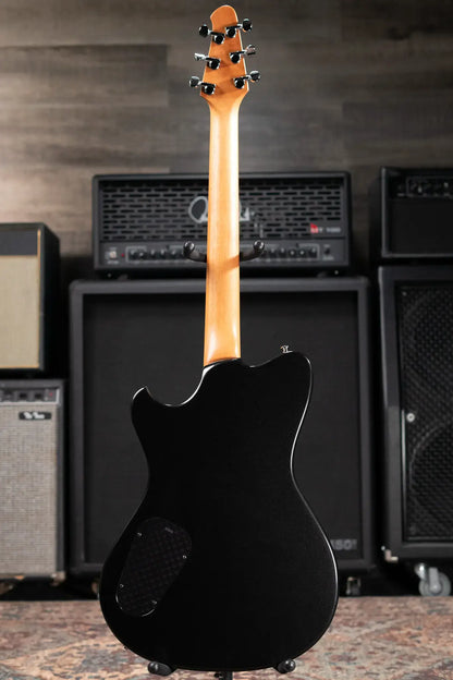 Powers Electric A-Type FF42 Hollow Body Electric Guitar - Casablanca Beige/Black Metallic with Gig Bag