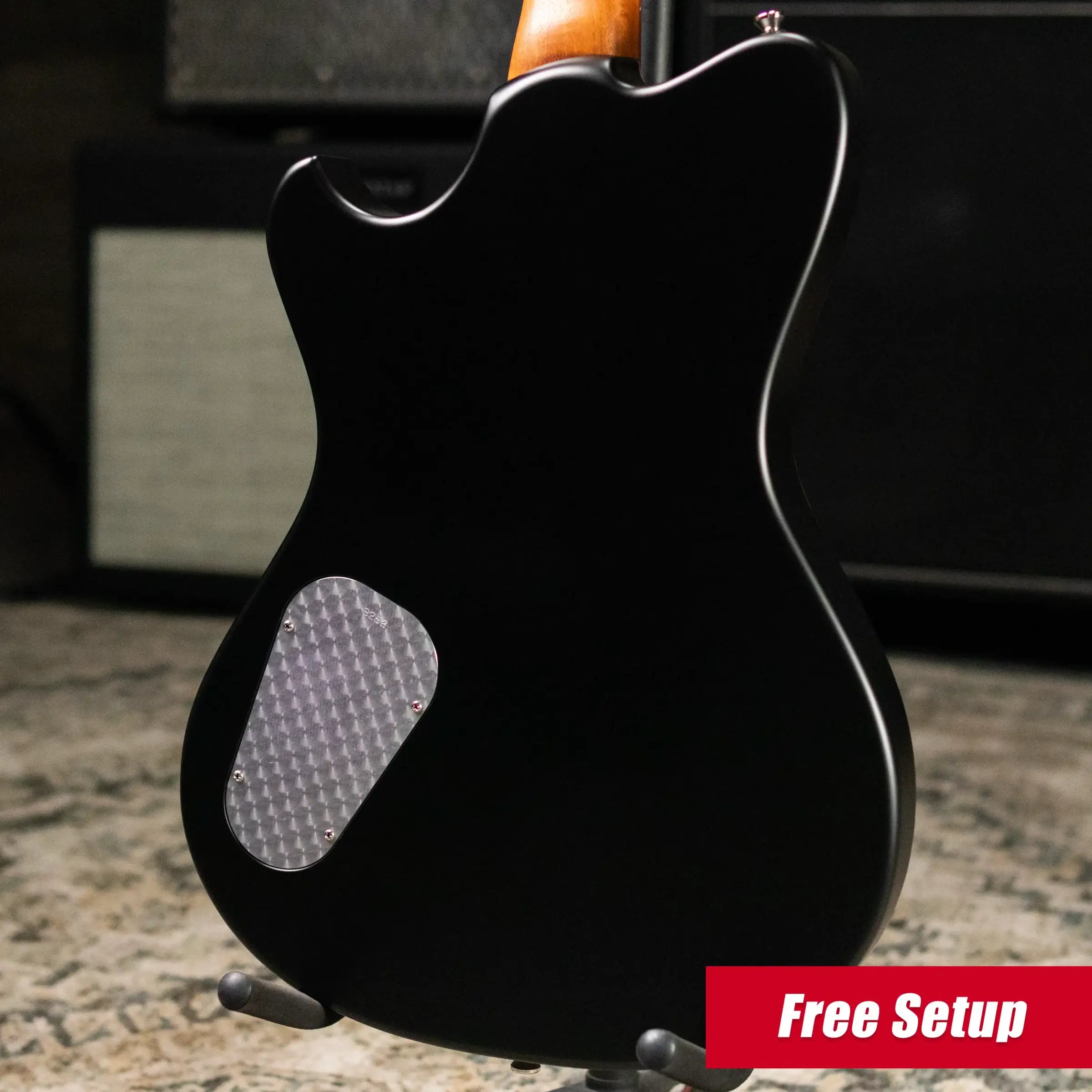 Powers Electric A-Type FF42 NAMM 2026 Hollow Body Electric Guitar - Select Maple Chroma Silver Cranberry with Gig Bag