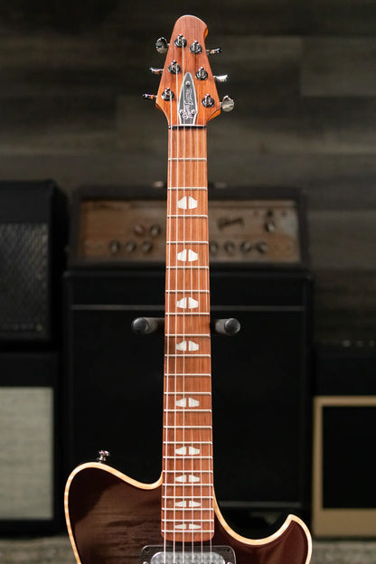 Powers Electric A-Type FF42 NAMM 2026 Hollow Body Electric Guitar - Select Maple Chroma Silver Cranberry with Gig Bag