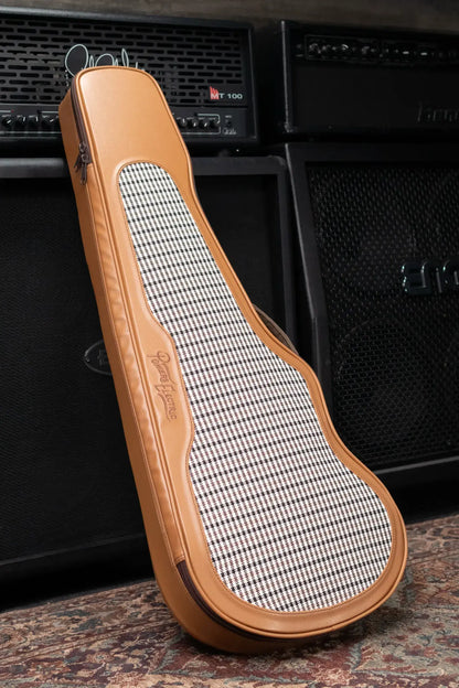 Powers Electric A-Type FF42 Hollow Body Electric Guitar - Velvet Purple Metallic with Gig Bag