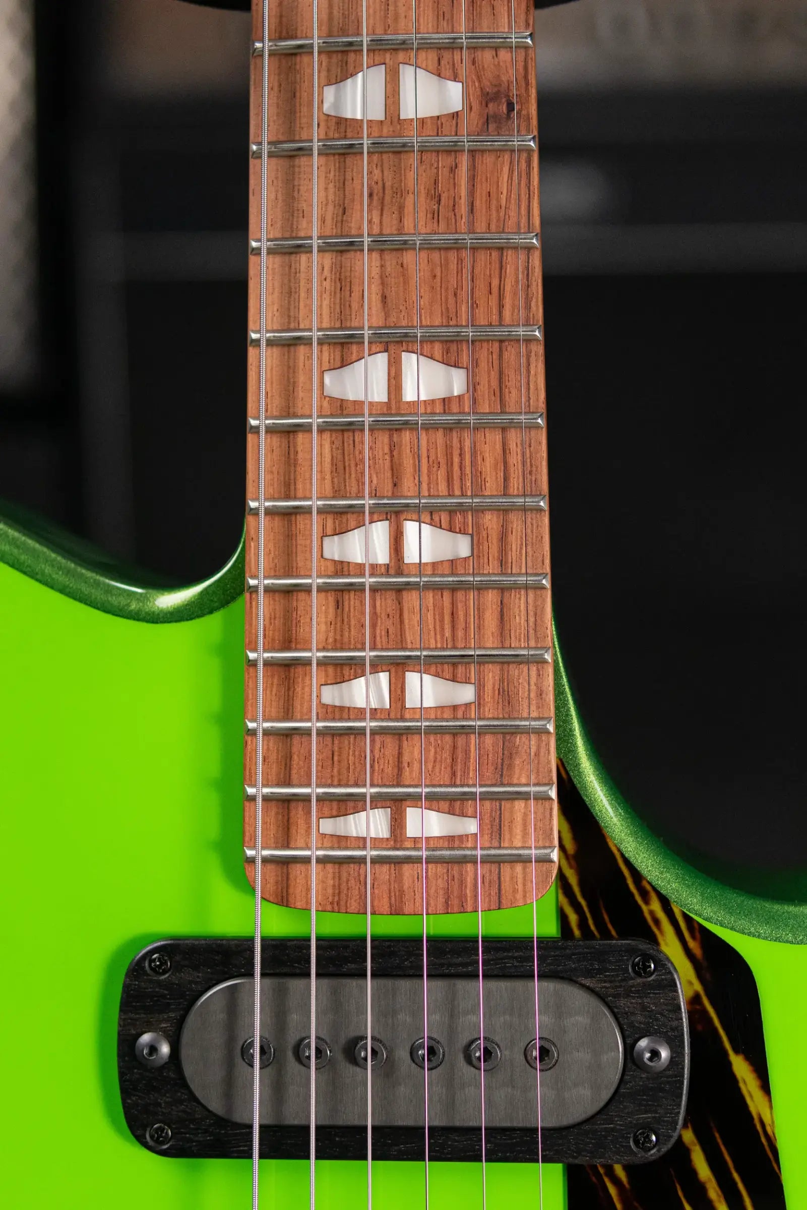 Powers Electric A-Type FF42 Hollow Body Electric Guitar - Willow Green/Java Green Metallic with Gig Bag