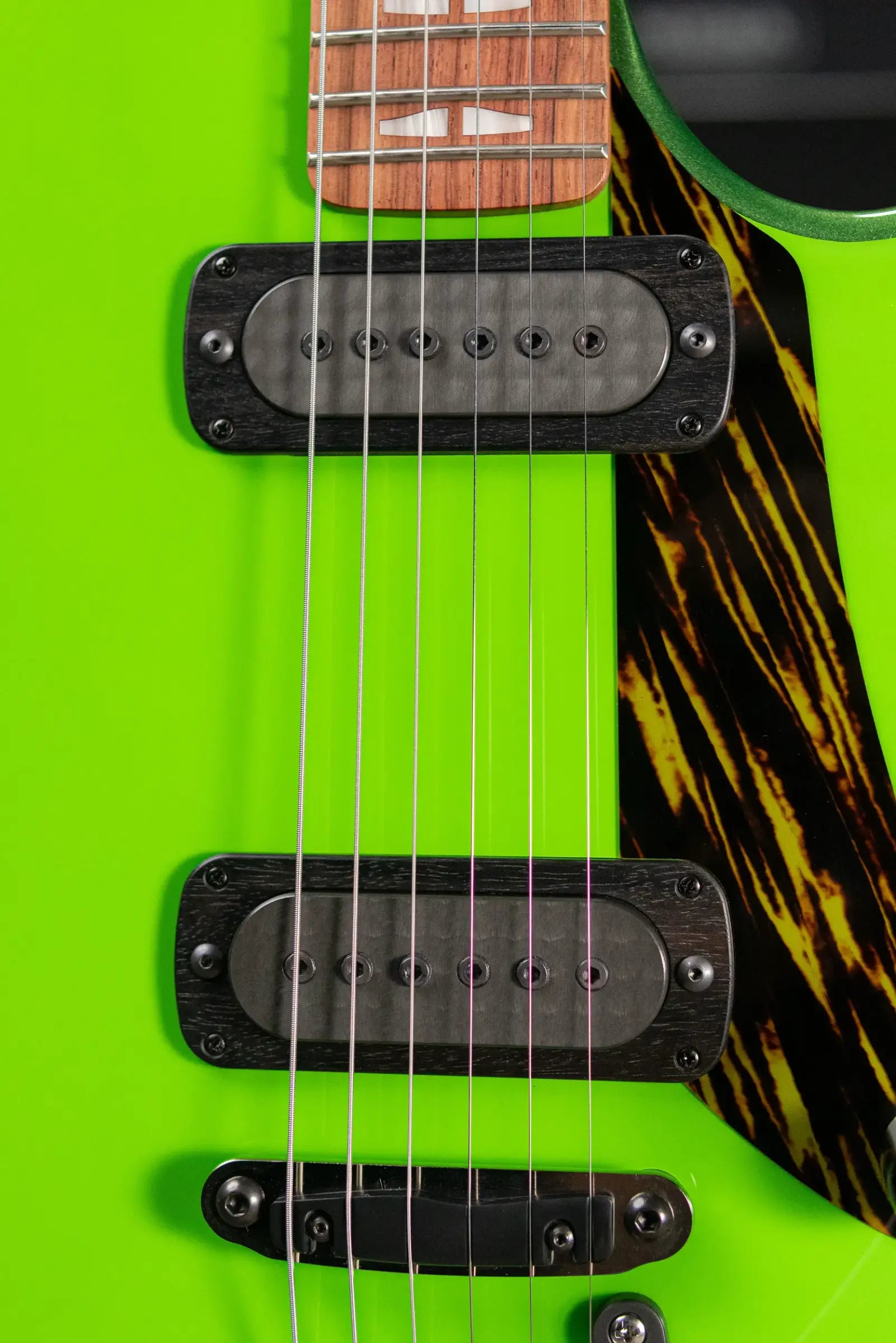 Powers Electric A-Type FF42 Hollow Body Electric Guitar - Willow Green/Java Green Metallic with Gig Bag