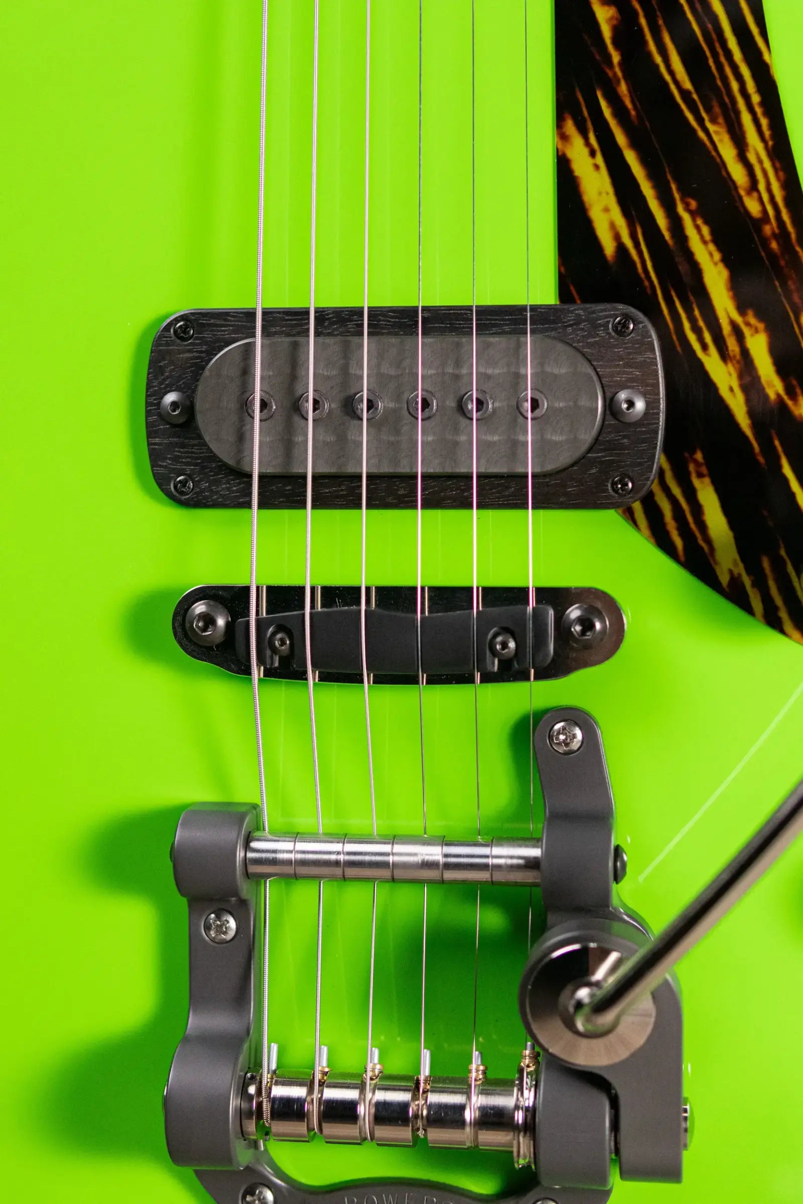 Powers Electric A-Type FF42 Hollow Body Electric Guitar - Willow Green/Java Green Metallic with Gig Bag