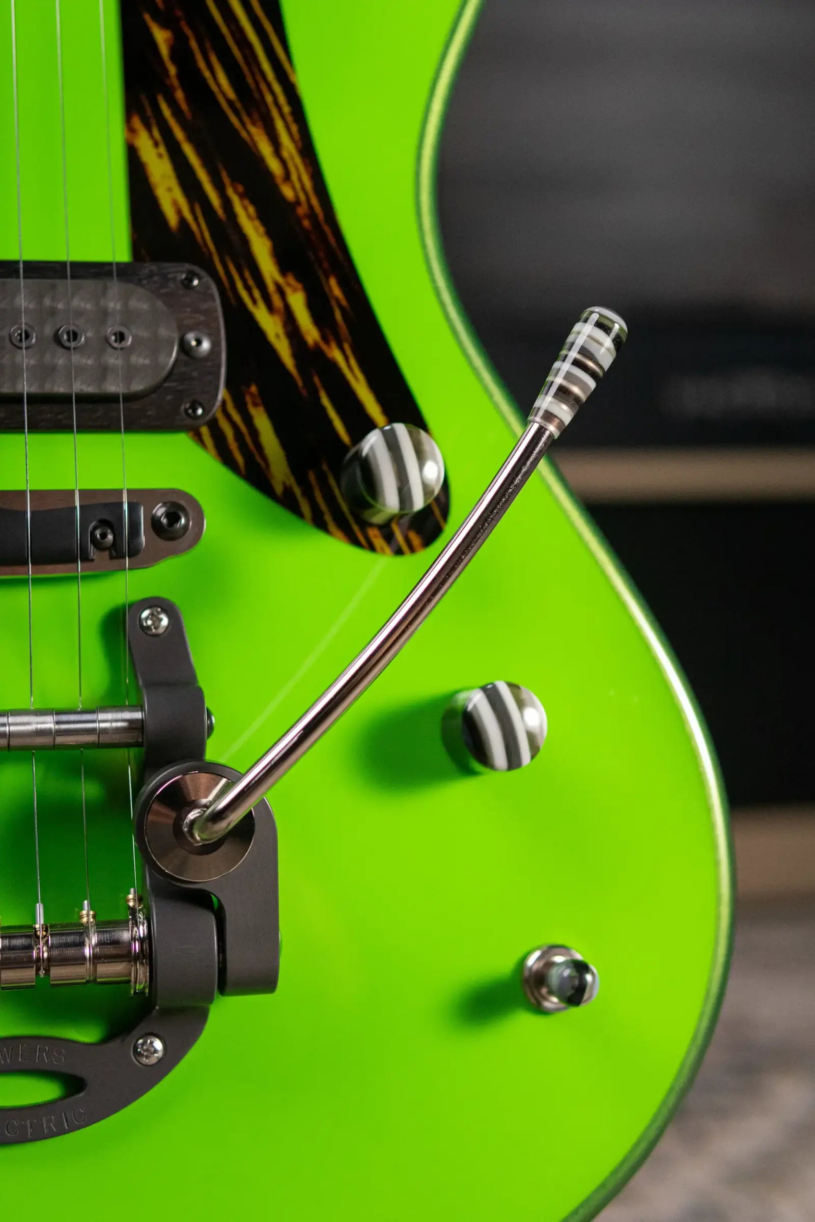Powers Electric A-Type FF42 Hollow Body Electric Guitar - Willow Green/Java Green Metallic with Gig Bag