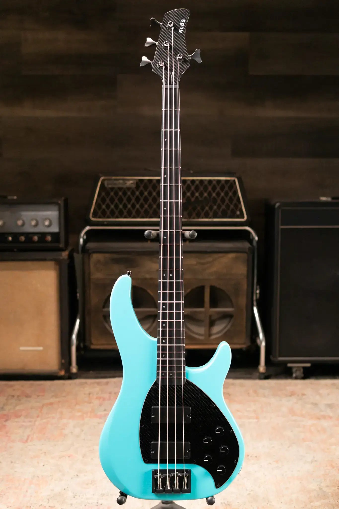 KLOS Apollo IV Electric Bass - Paulownia Aqua with Gig Bag