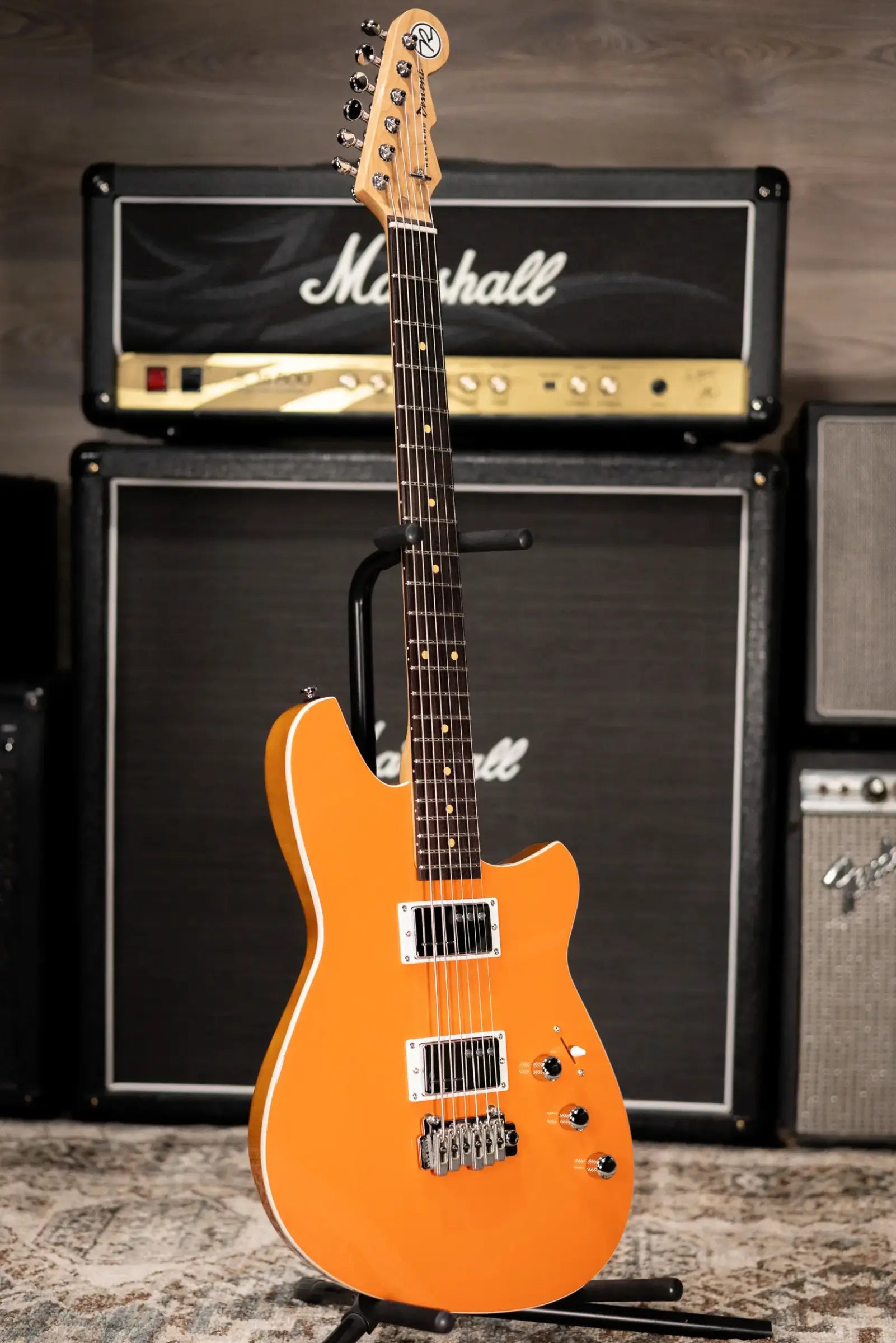Reverend Descent Wilkinson Baritone Electric Guitar - Baked Orange