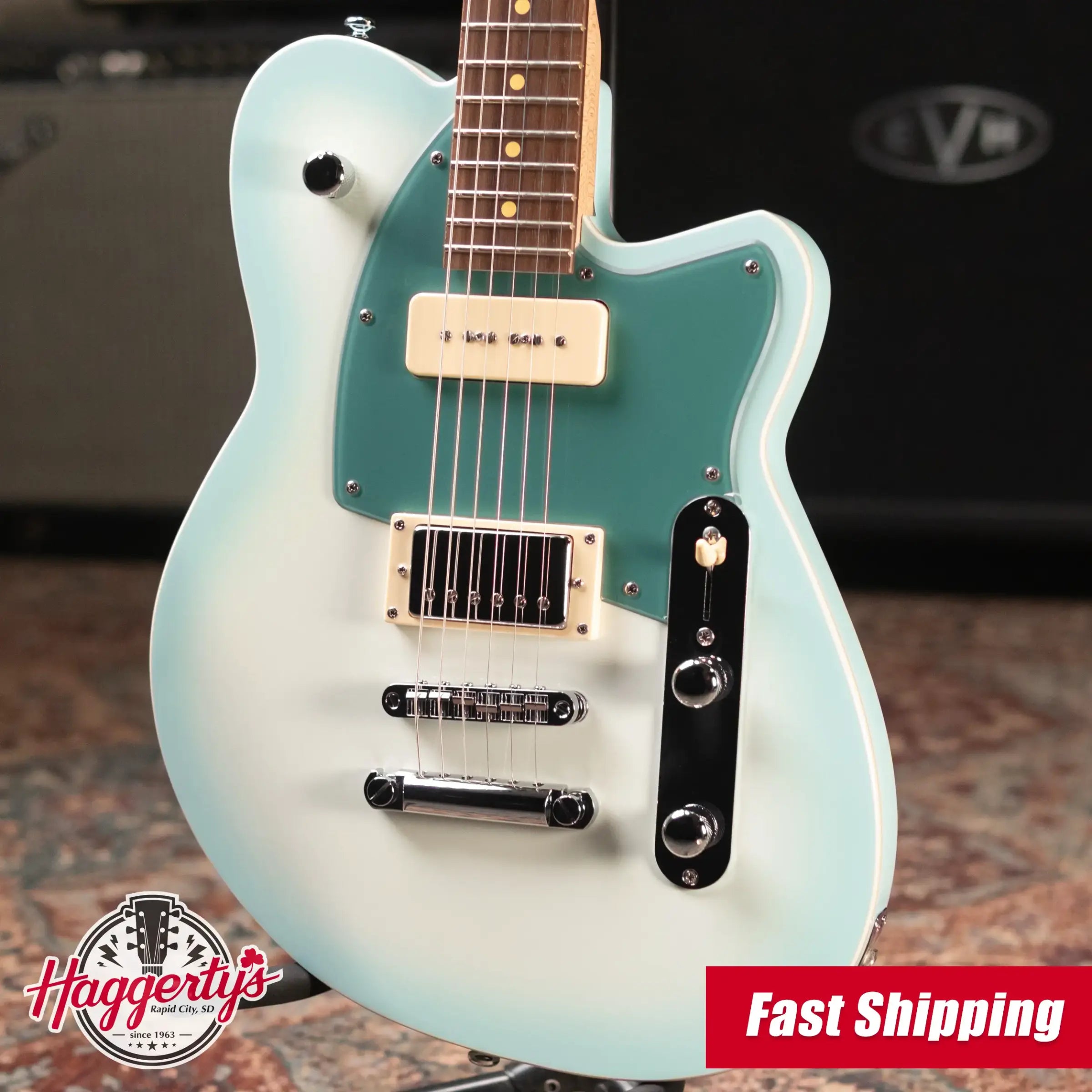 Reverend Double Agent OG Electric Guitar - Chronic Blue Burst