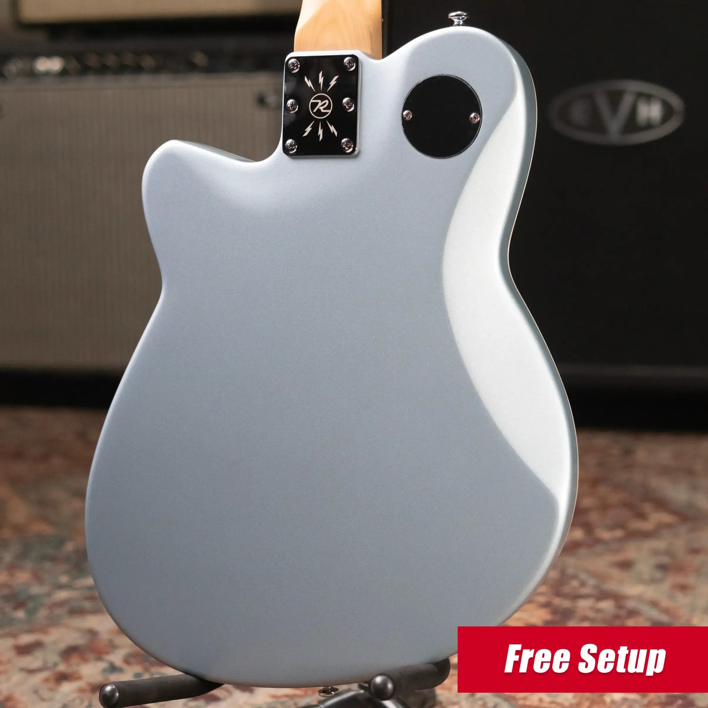 Reverend Double Agent OG Electric Guitar - Metallic Silver Freeze