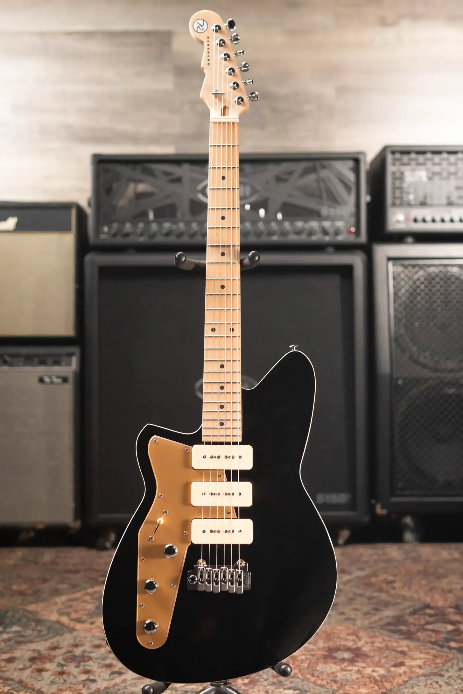 Reverend Jetstream 390 Left-Handed Electric Guitar - Midnight Black