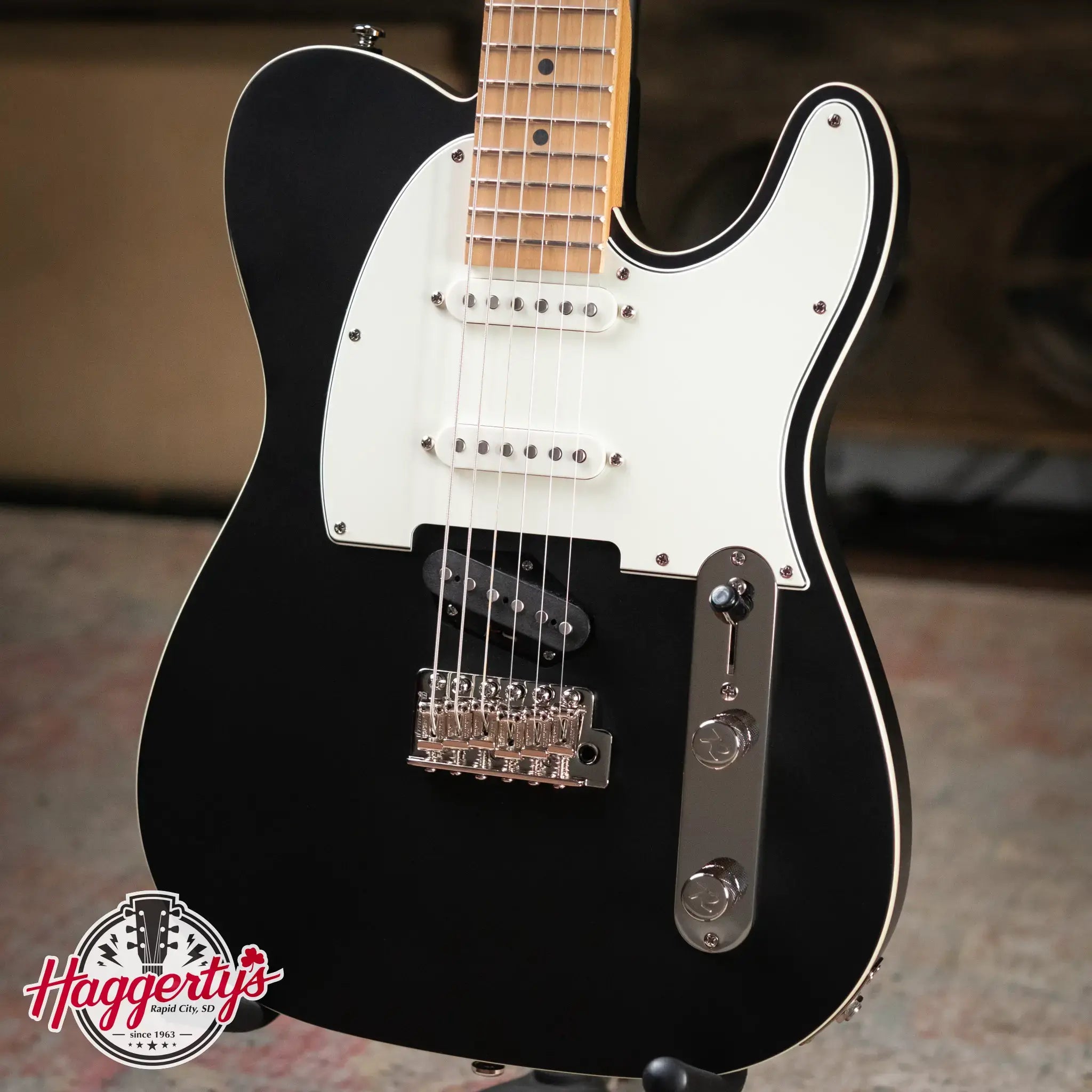 Reverend Pete Anderson Eastsider Baritone Electric Guitar - Satin Black - Floor Model