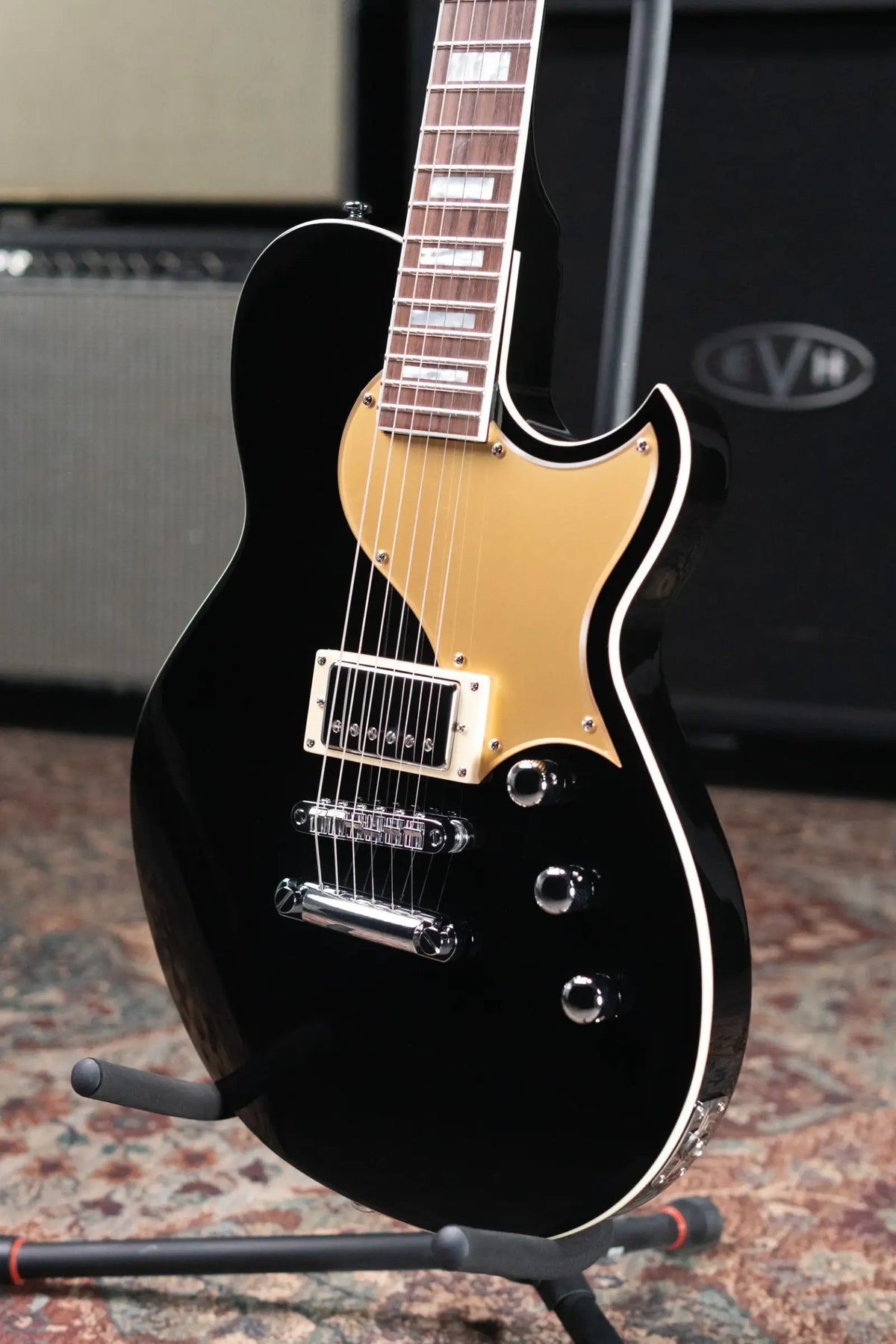 Reverend Roundhouse Jr Electric Guitar - Midnight Black
