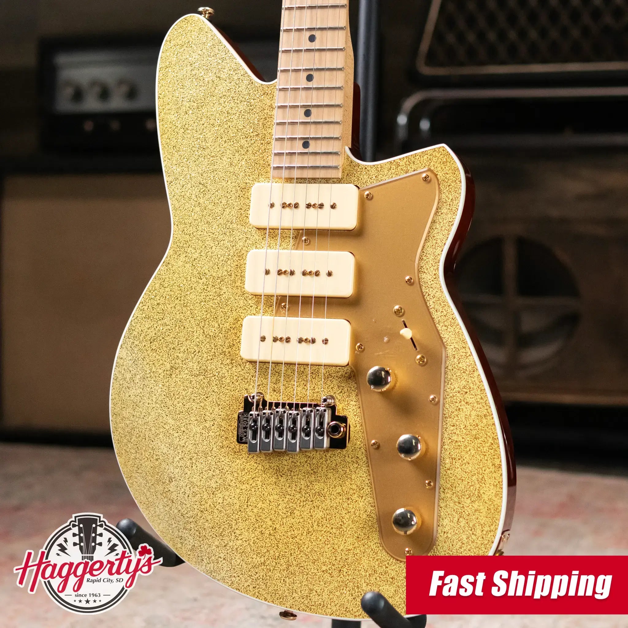 Reverend Ryan Malicsi Signature Electric Guitar - White Gold Sparkle