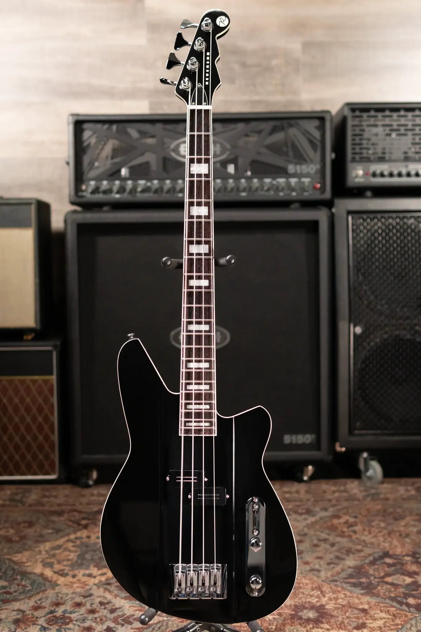Reverend Sentinel Short Scale Electric Bass - Midnight Black - RW