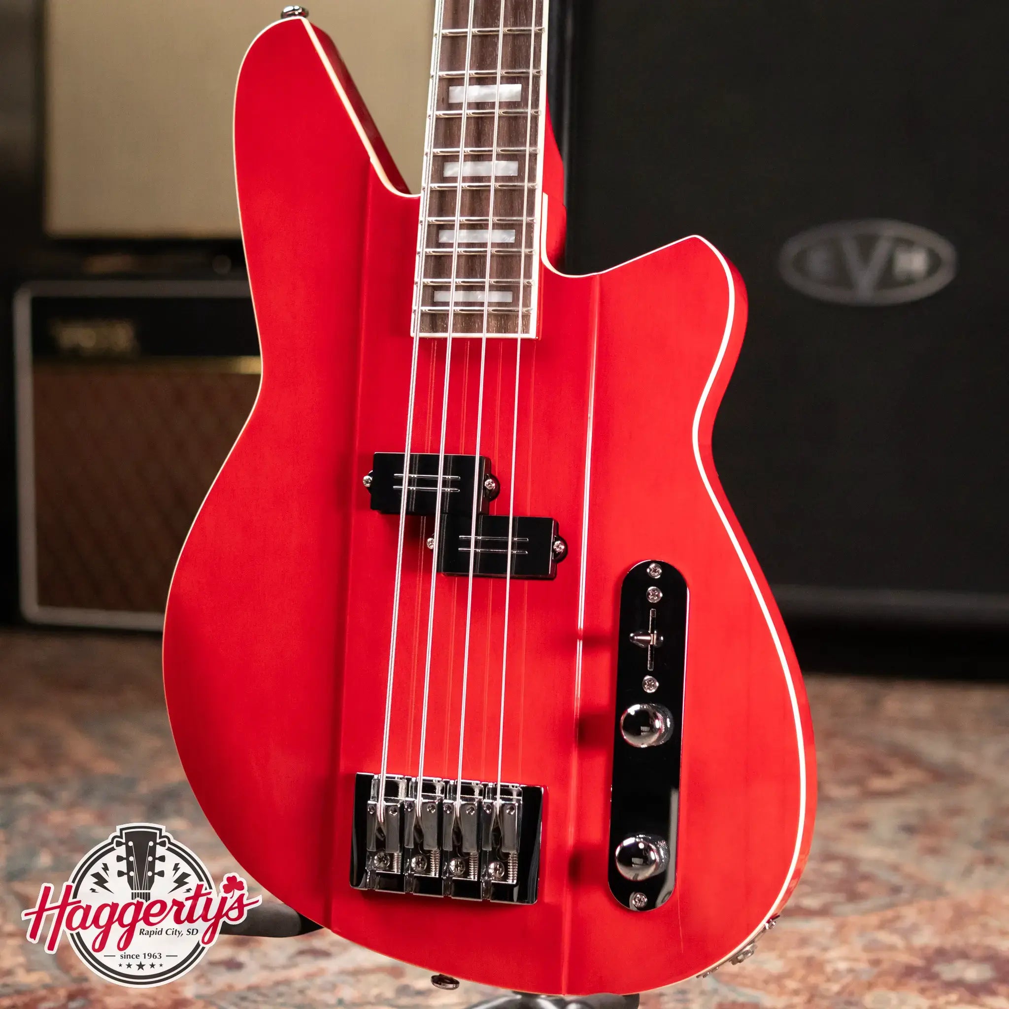 Reverend Sentinel Short Scale Electric Bass - Trans Cherry - RW