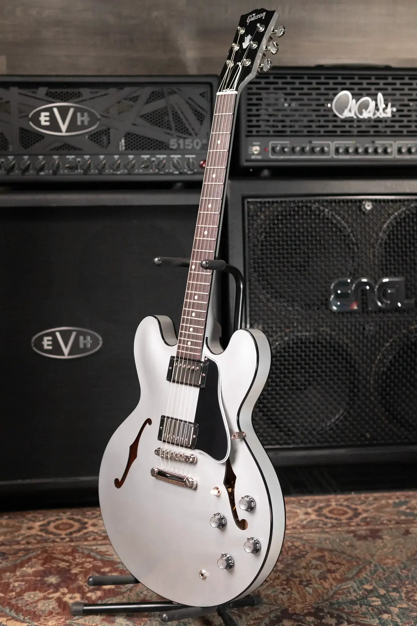 Gibson Custom Shop 1961 ES-335 Semi-Hollow Electric Guitar - Silver with Hardshell Case