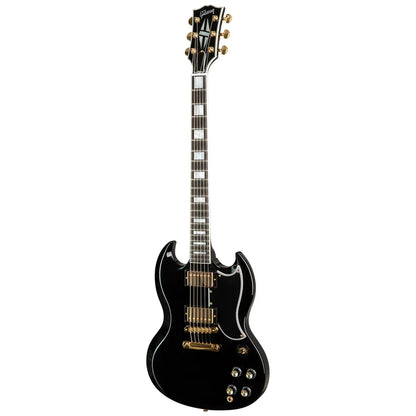 Gibson Custom Shop SG Custom 2-Pickup with Ebony Fingerboard Gloss Electric Guitar - Ebony with Hardshell Case