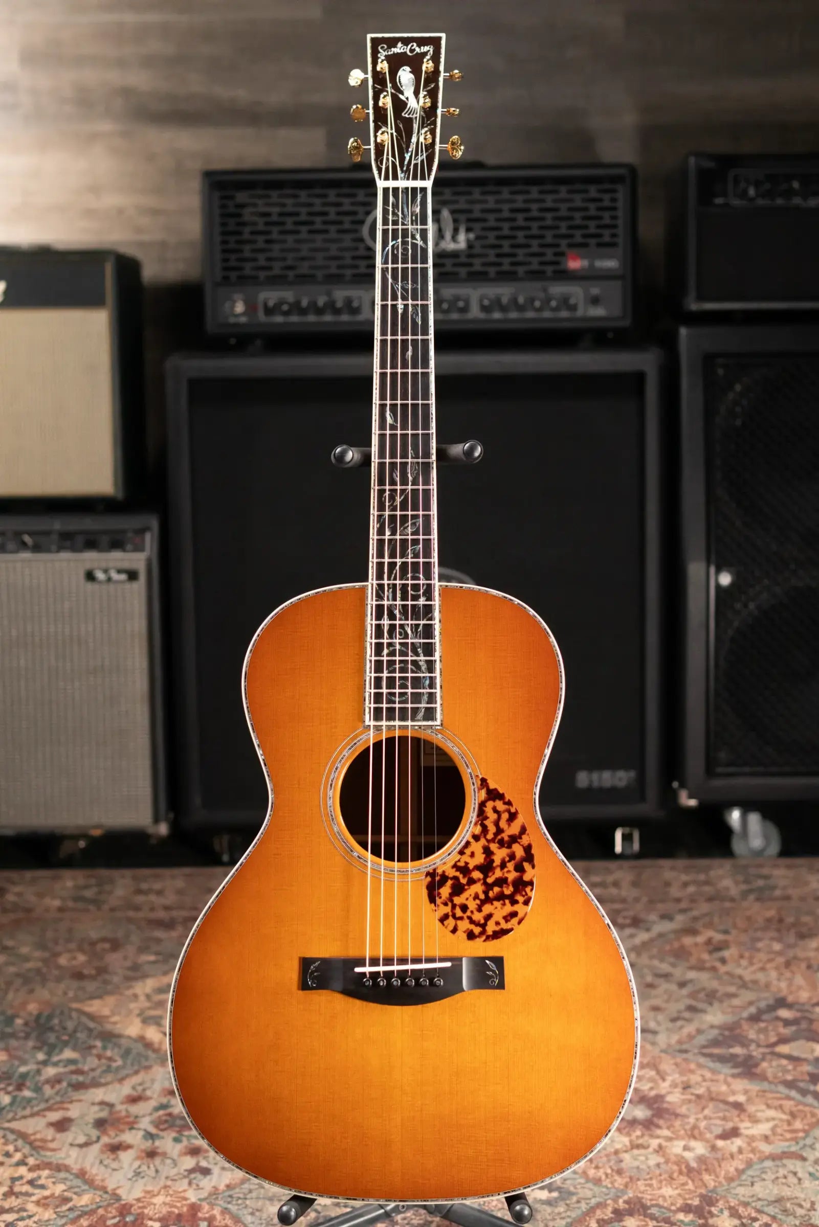 Santa Cruz H13 42 Style Acoustic Guitar - Orcas Island Cedar/Waterfall Bubinga with Hardshell Case