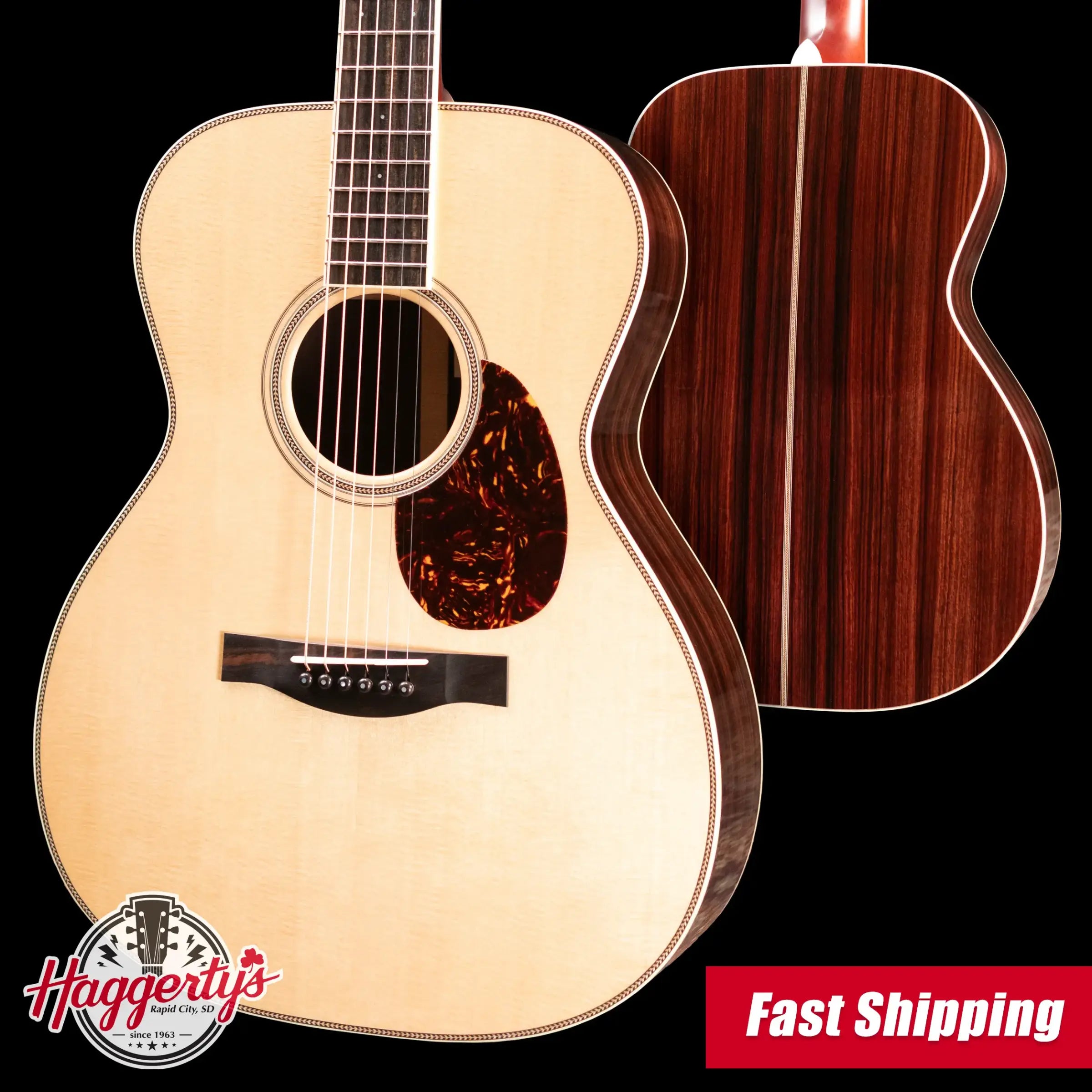 Santa Cruz OM Acoustic Guitar - Sitka Spruce/Indian Rosewood with Hardshell Case