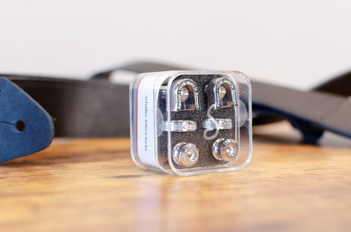 Schaller S Locks Guitar Strap Locks and Buttons (Pair) Chrome