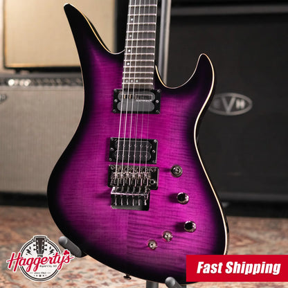 Schecter Blackjack SLS Avenger FR-S Electric Guitar - Transparent Purple Burst with Hardshell Case - Used