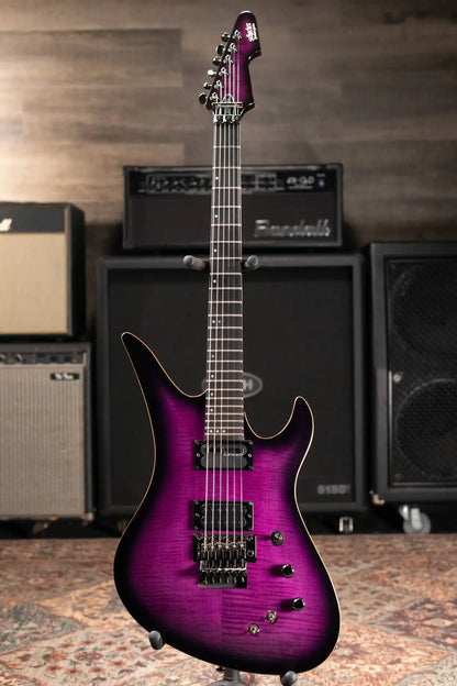 Schecter Blackjack SLS Avenger FR-S Electric Guitar - Transparent Purple Burst with Hardshell Case - Used