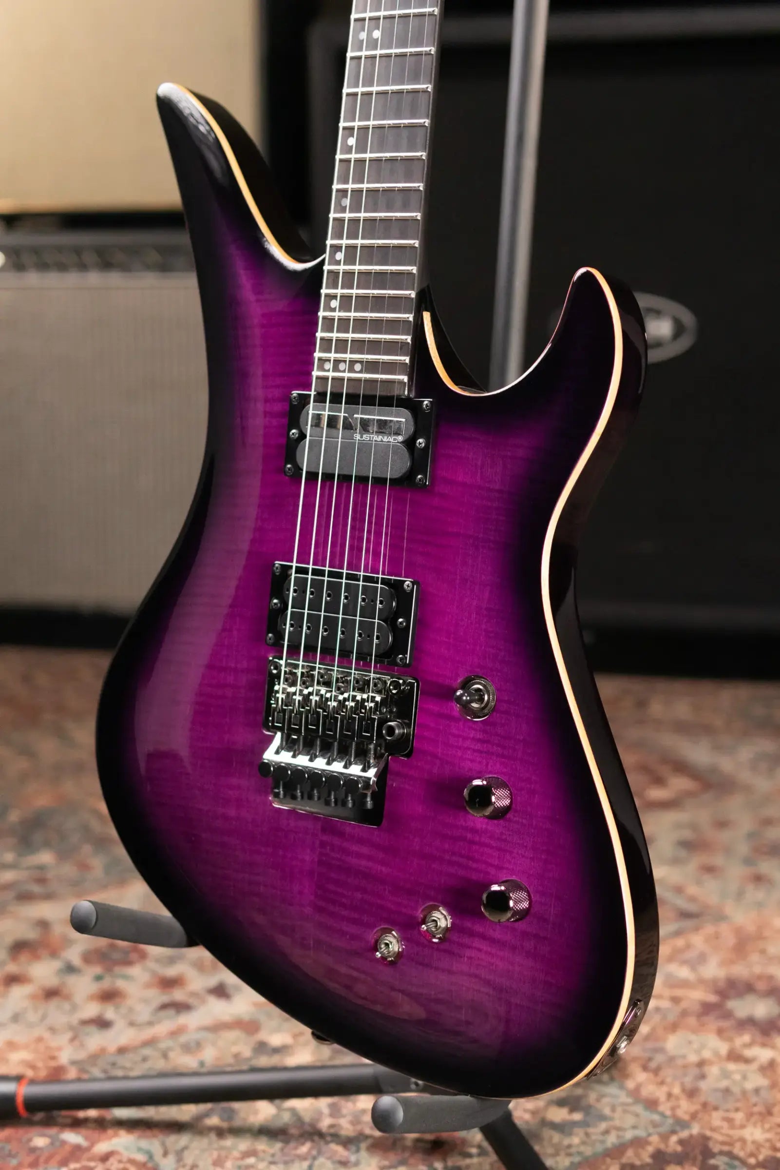 Schecter Blackjack SLS Avenger FR-S Electric Guitar - Transparent Purple Burst with Hardshell Case - Used
