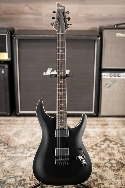 Schecter C-1 SLS Elite Evil Twin Electric Guitar - Satin Black
