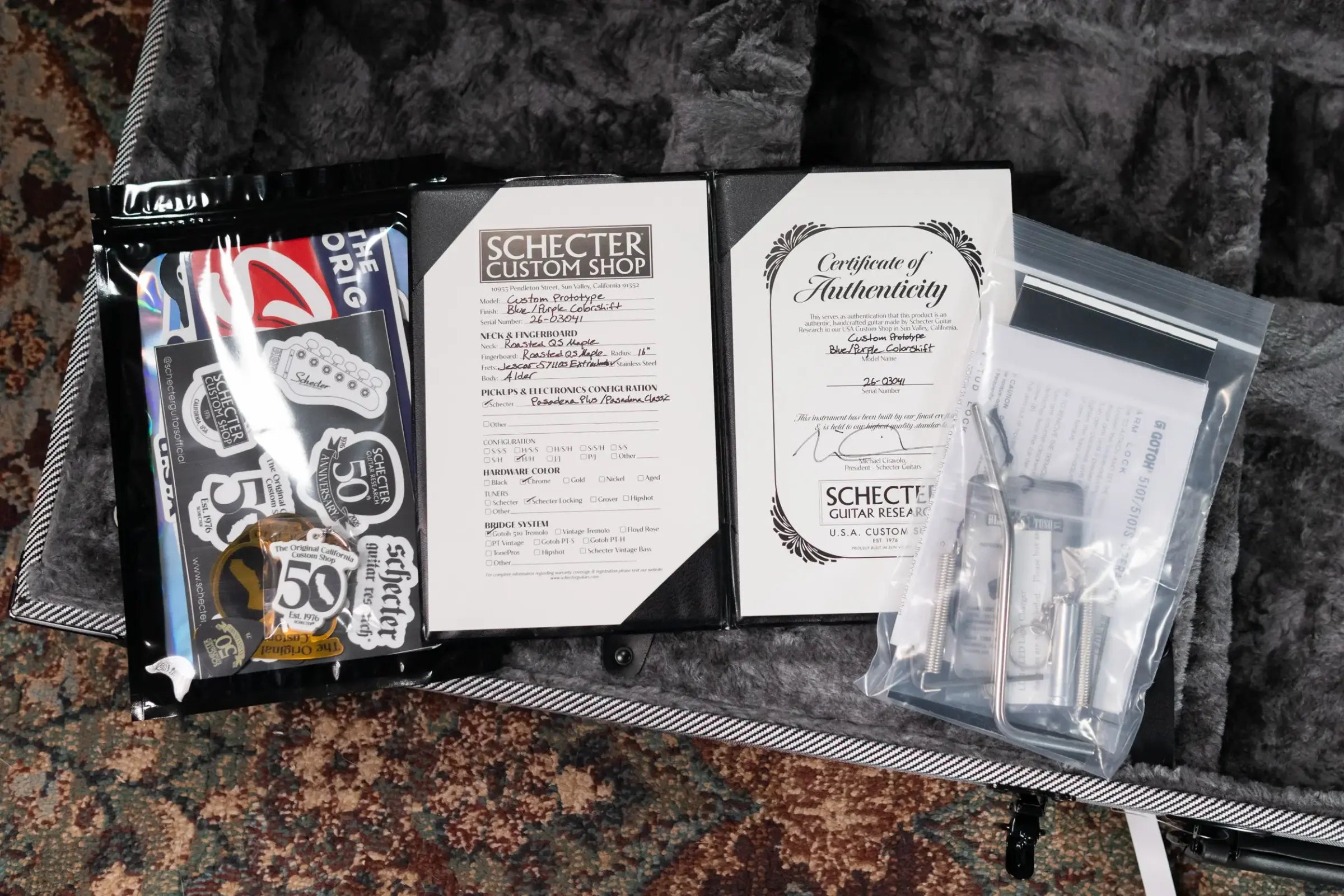 Schecter Custom Shop Pryzm HH Electric Guitar with Hardshell Case