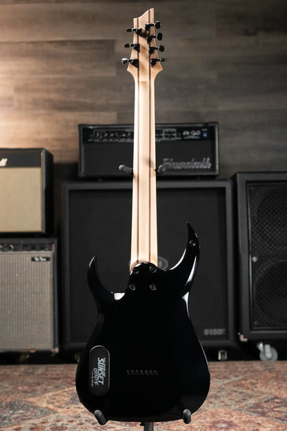 Schecter Custom Shop Sunset Extreme 7-String Electric Guitar - 2-Tone Sunburst Flame Top with Hardshell Case