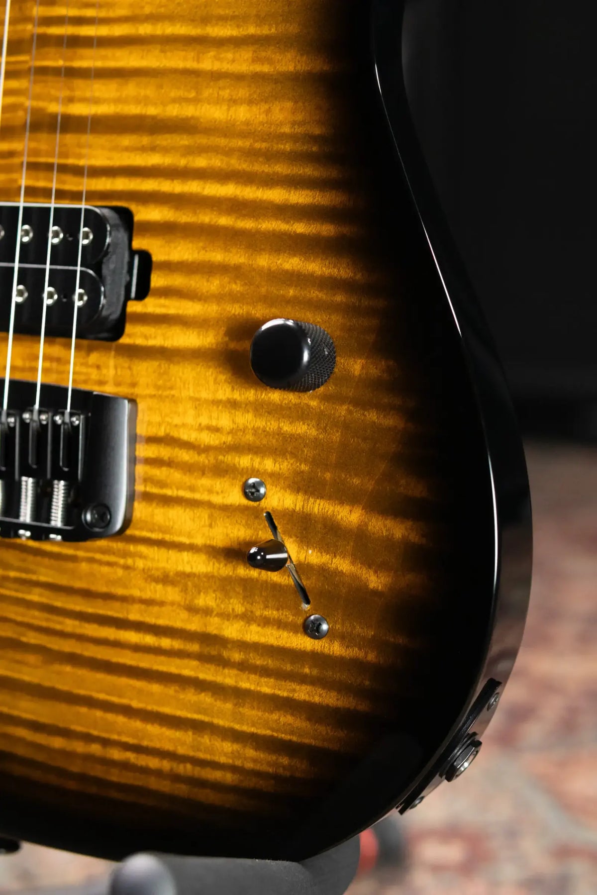 Schecter Custom Shop Sunset Extreme 7-String Electric Guitar - 2-Tone Sunburst Flame Top with Hardshell Case
