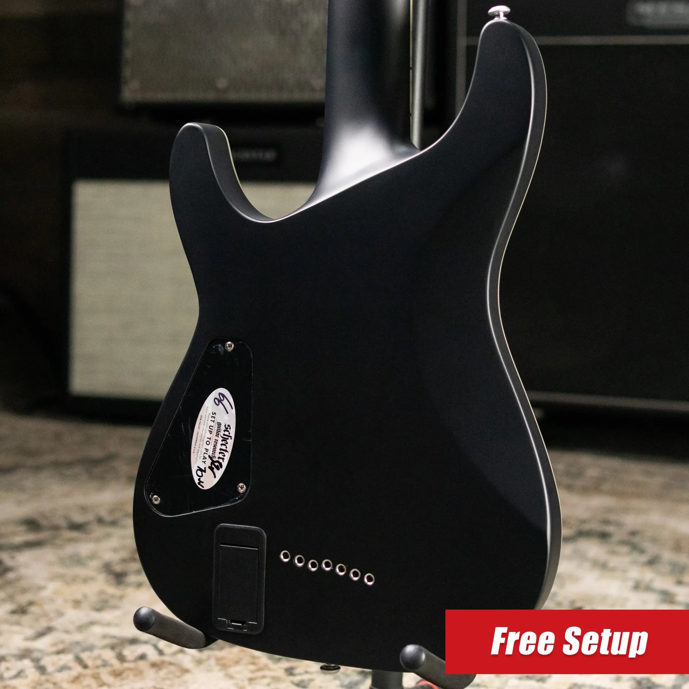Schecter Damien Platinum-7 7-String Electric Guitar - Satin Black