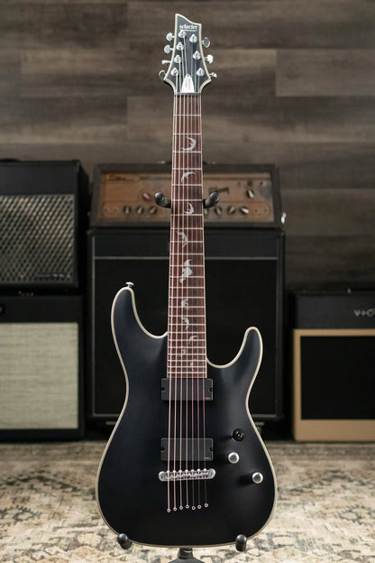 Schecter Damien Platinum-7 7-String Electric Guitar - Satin Black