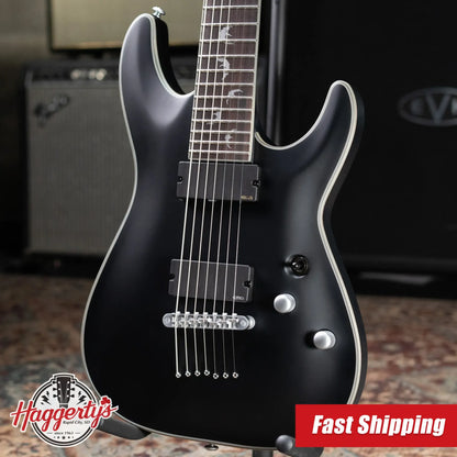Schecter Damien Platinum-7 7-String Electric Guitar - Satin Black