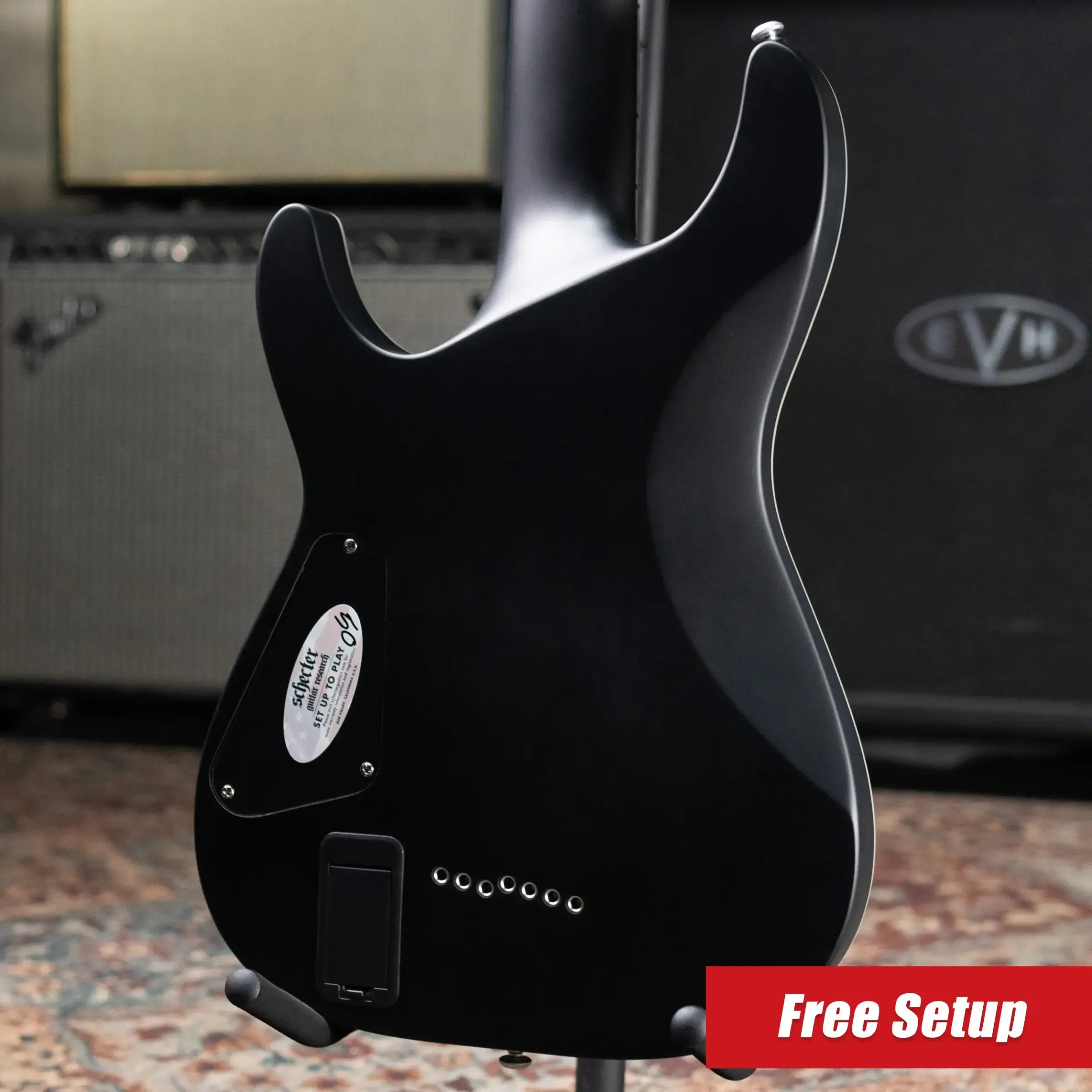 Schecter Damien Platinum-7 7-String Electric Guitar - Satin Black