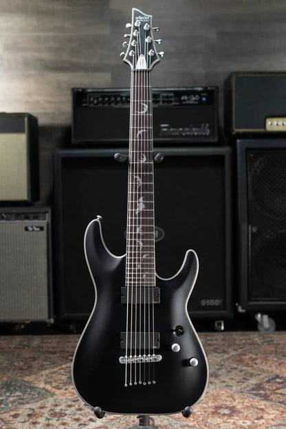 Schecter Damien Platinum-7 7-String Electric Guitar - Satin Black
