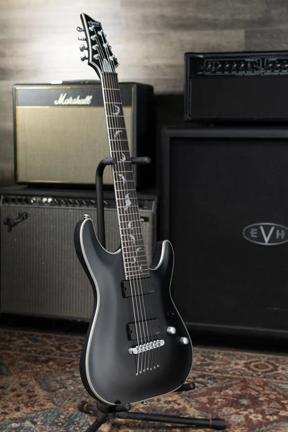 Schecter Damien Platinum-7 7-String Electric Guitar - Satin Black