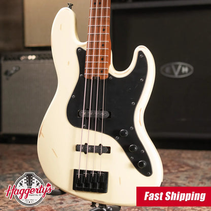 Schecter Diamond Series Nikki Sixx J-4 Electric Bass - Worn Ivory - Used