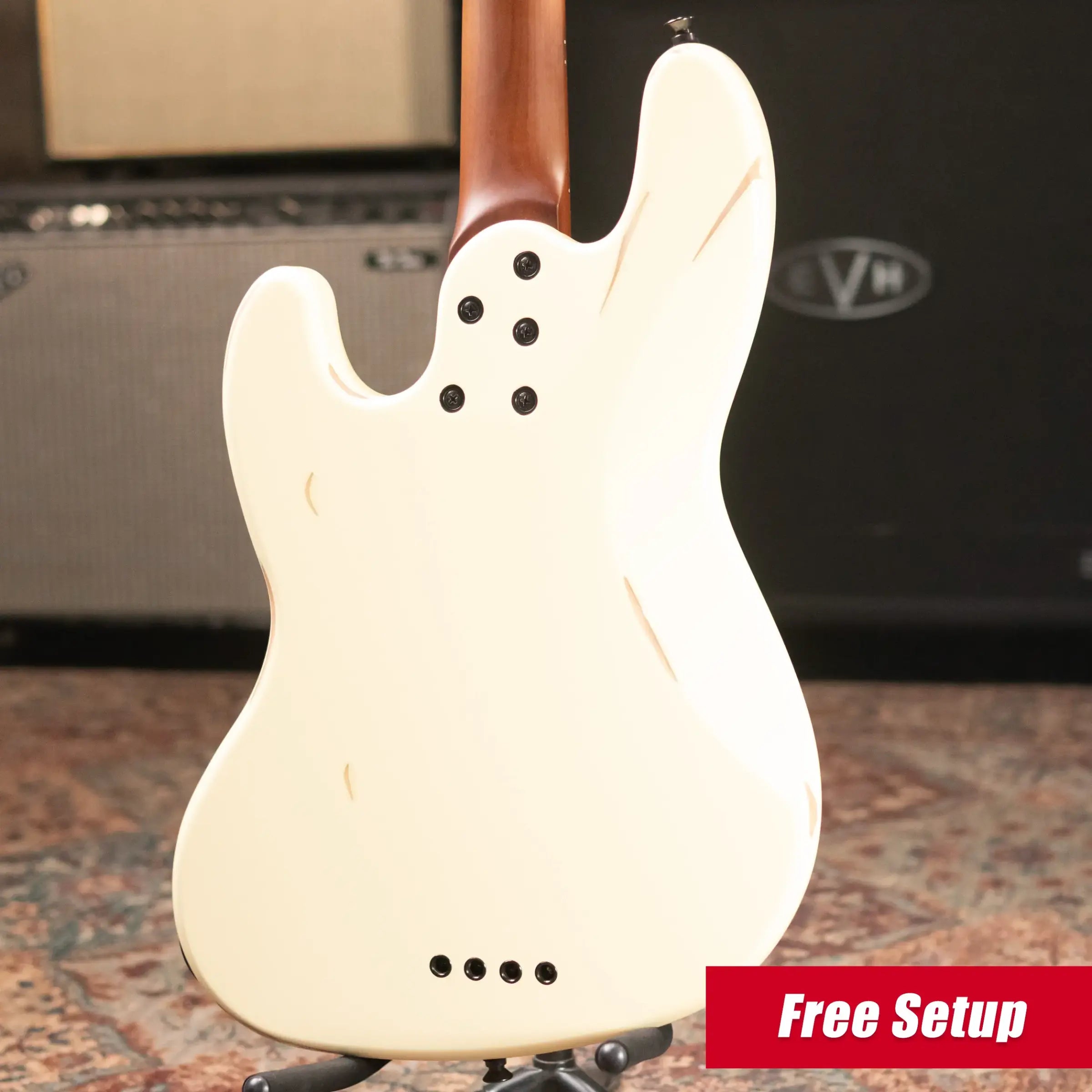 Schecter Diamond Series Nikki Sixx J-4 Electric Bass - Worn Ivory - Used