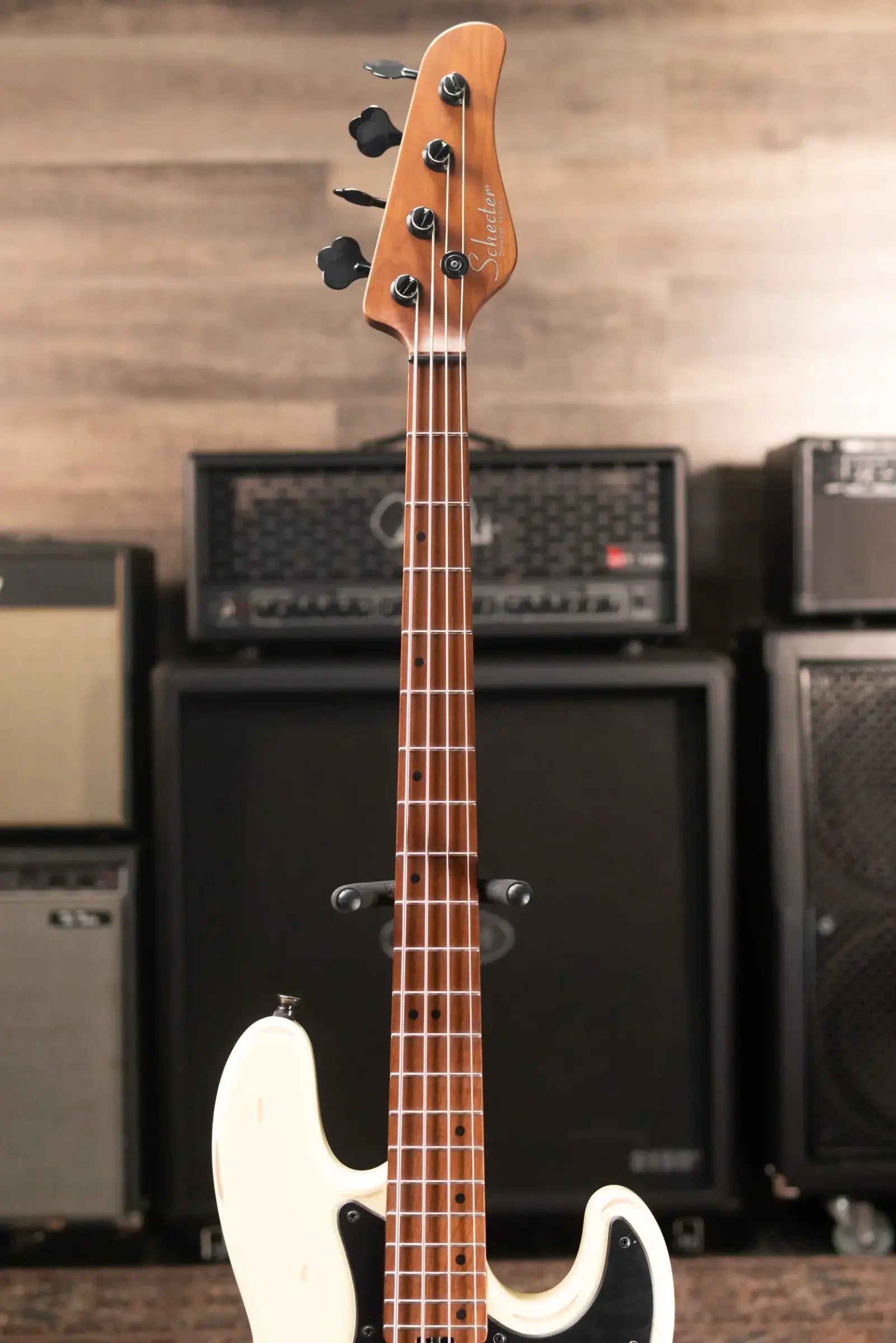 Schecter Diamond Series Nikki Sixx J-4 Electric Bass - Worn Ivory - Used