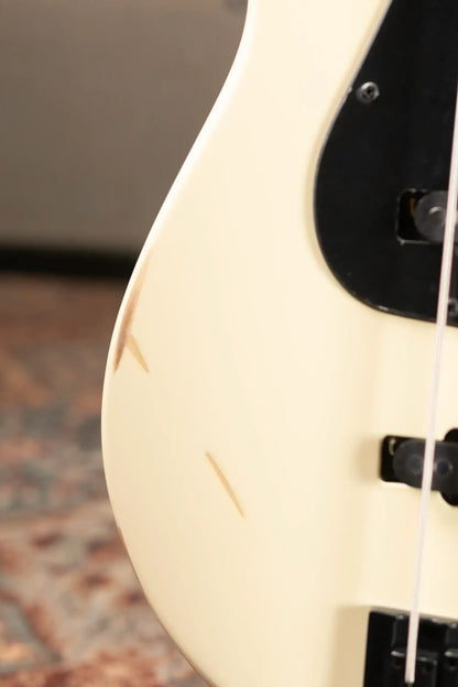 Schecter Diamond Series Nikki Sixx J-4 Electric Bass - Worn Ivory - Used