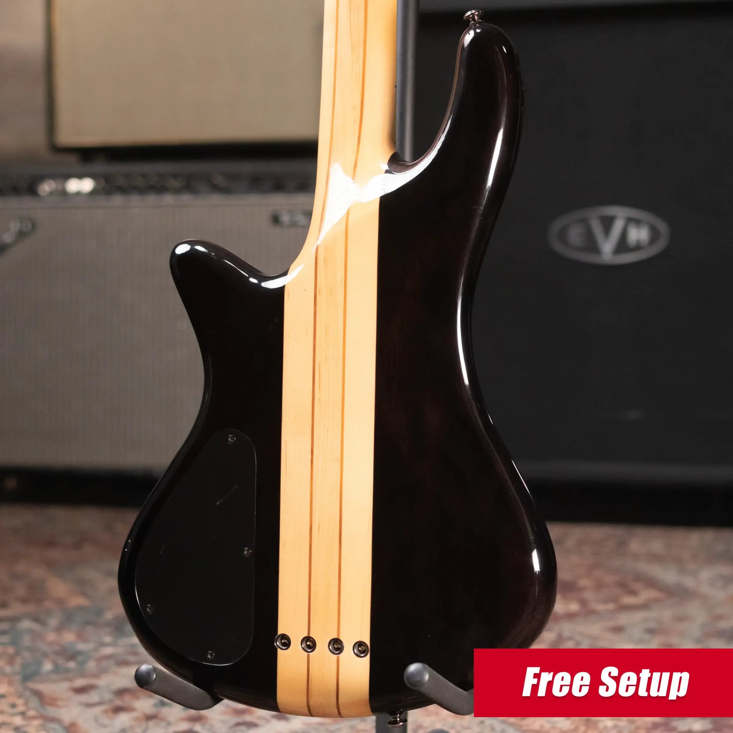 Schecter Diamond Series Stiletto Elite 4 Electric Bass - Transparent Black with Hardshell Case - Used