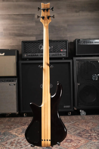 Schecter Diamond Series Stiletto Elite 4 Electric Bass - Transparent Black with Hardshell Case - Used