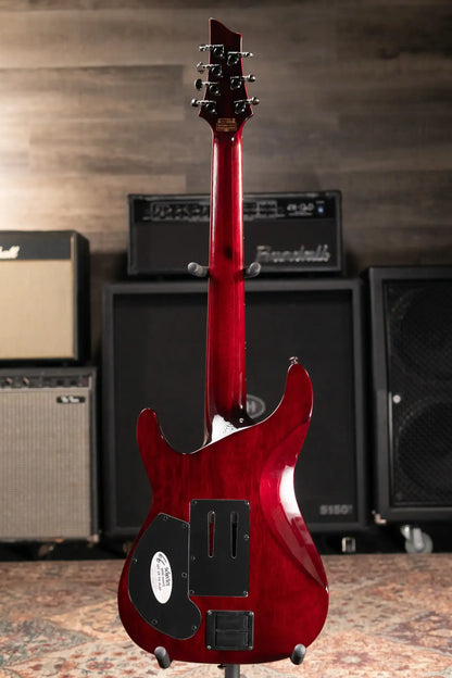 Schecter Hellraiser C-7 FR-S 7-String Electric Guitar - Black Cherry with Hardshell Case - Used