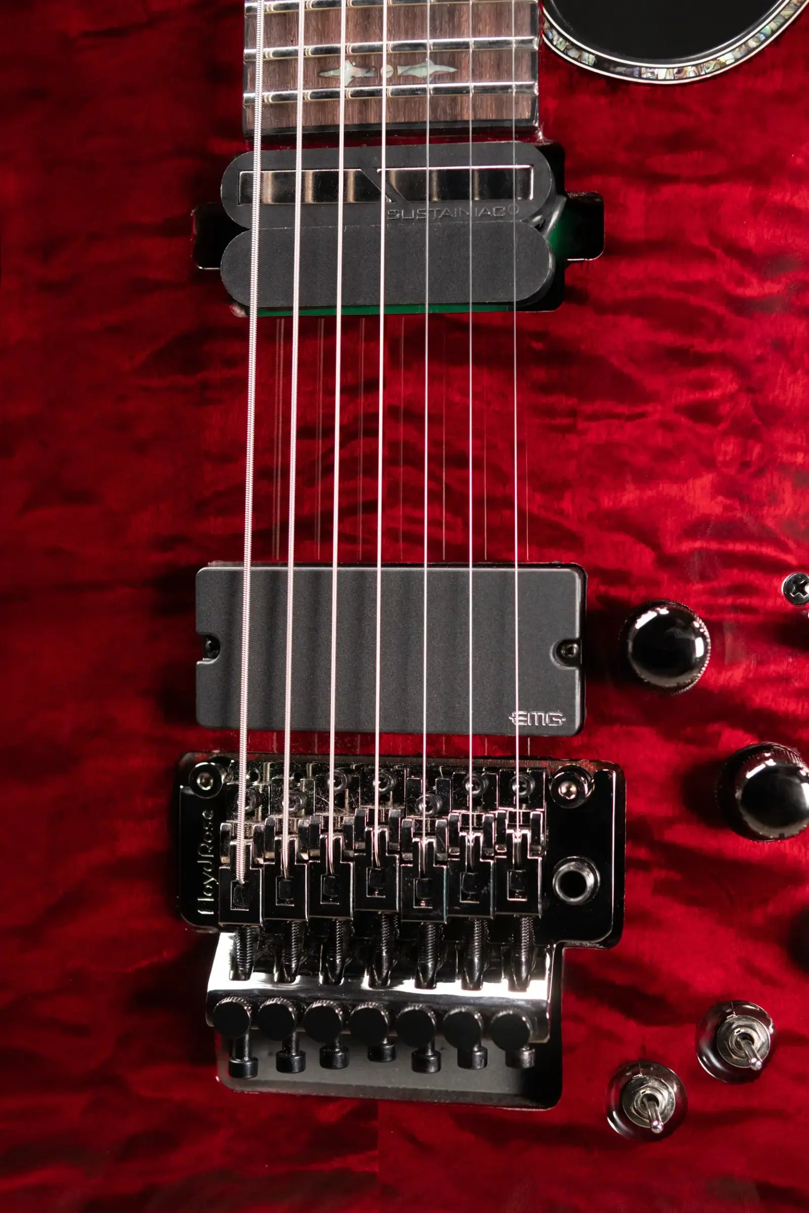 Schecter Hellraiser C-7 FR-S 7-String Electric Guitar - Black Cherry with Hardshell Case - Used