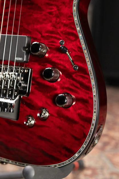 Schecter Hellraiser C-7 FR-S 7-String Electric Guitar - Black Cherry with Hardshell Case - Used