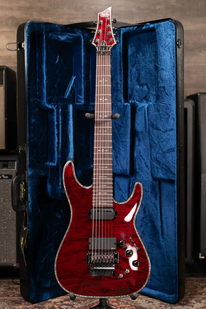 Schecter Hellraiser C-7 FR-S 7-String Electric Guitar - Black Cherry with Hardshell Case - Used