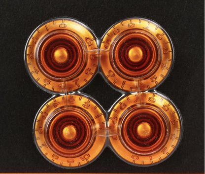 Gibson Top Hat Knobs, Vintage Amber, 4-Pack