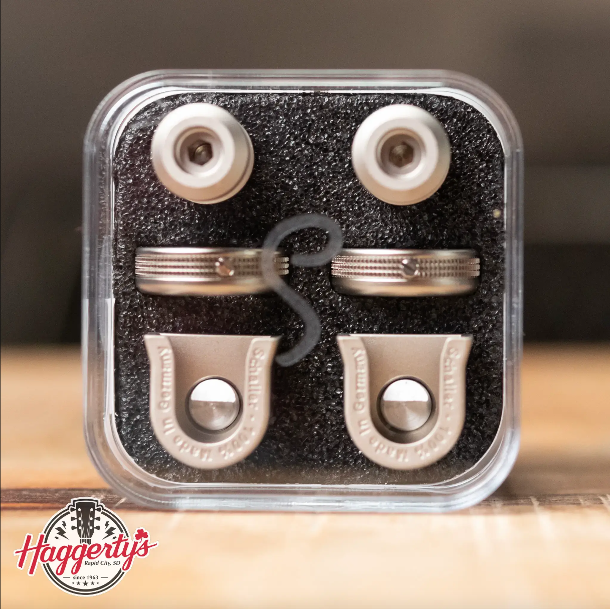 Schaller S-Locks S Security Strap Locks and Buttons - Small Satin Pearl